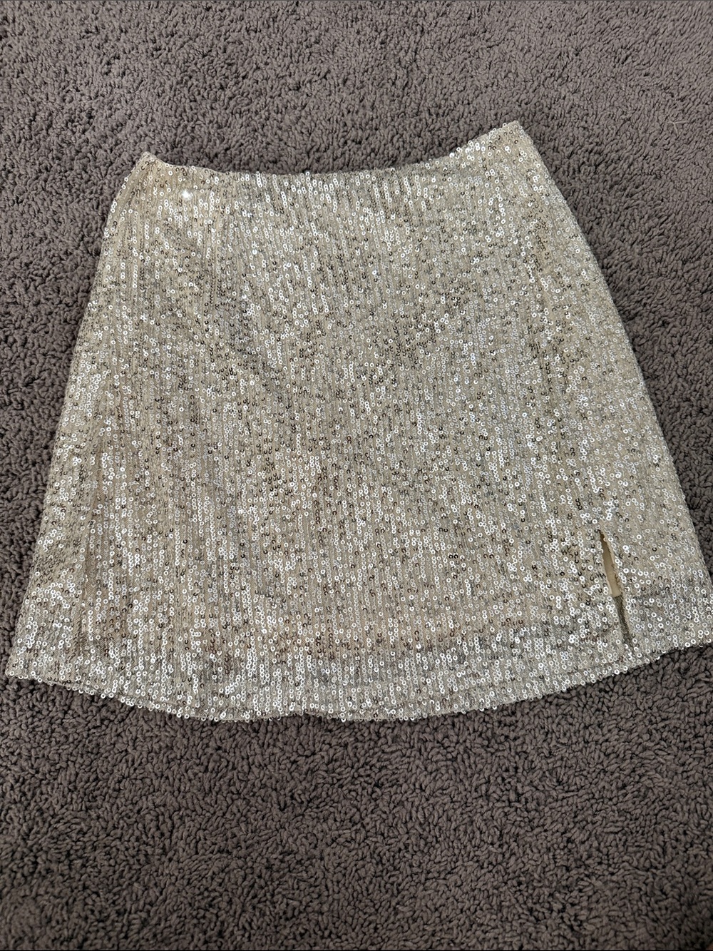 Sparkling Sequin Mini Skirt - Champagne